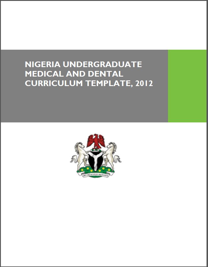 Cover Page: Nigeria Undergraduate Medical and Dental Curriculum Template