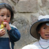 three peruvian children