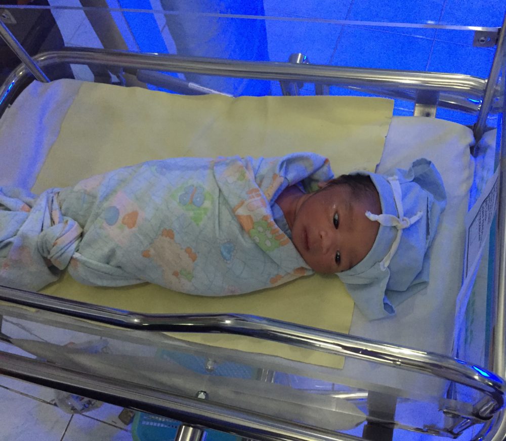 Indonesian newborn in hospital